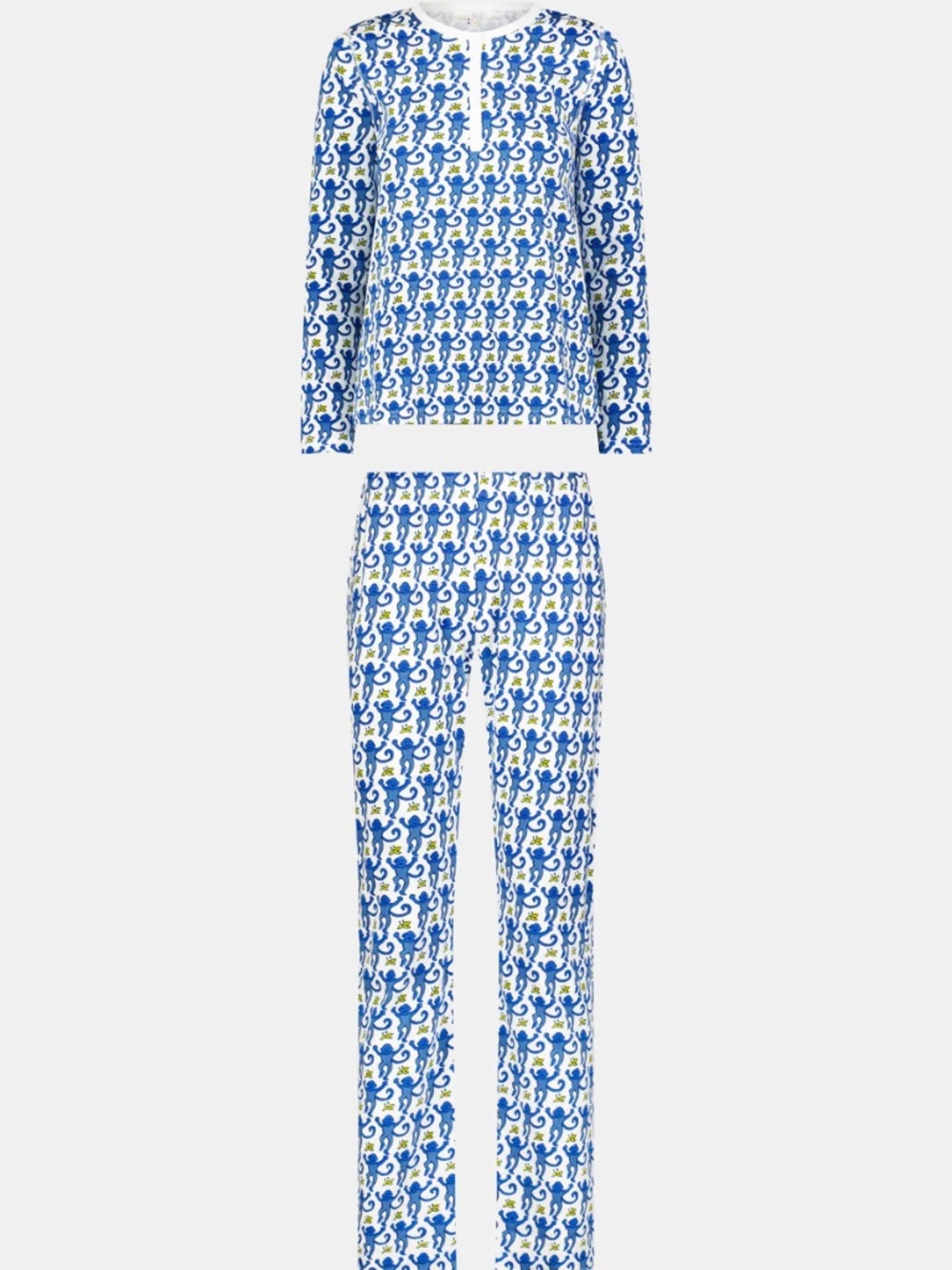 Roller Rabbit Blue Monkey Pajama Set